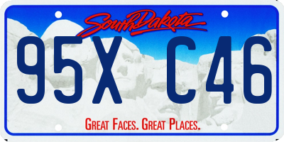 SD license plate 95XC46