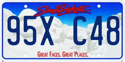 SD license plate 95XC48