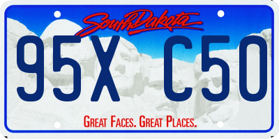 SD license plate 95XC50