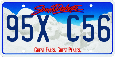 SD license plate 95XC56