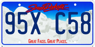SD license plate 95XC58