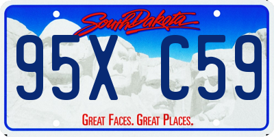 SD license plate 95XC59