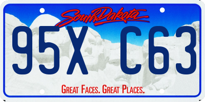 SD license plate 95XC63