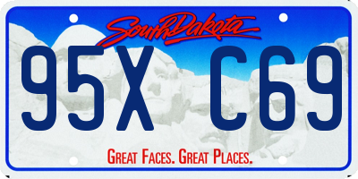 SD license plate 95XC69