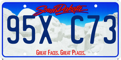 SD license plate 95XC73