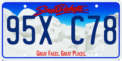SD license plate 95XC78