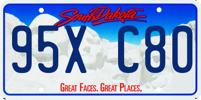 SD license plate 95XC80