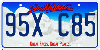 SD license plate 95XC85