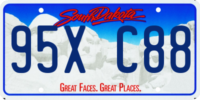 SD license plate 95XC88