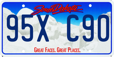 SD license plate 95XC90