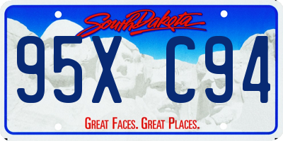 SD license plate 95XC94