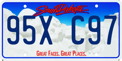SD license plate 95XC97