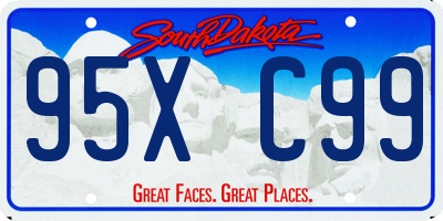 SD license plate 95XC99