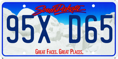 SD license plate 95XD65