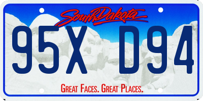SD license plate 95XD94