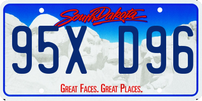 SD license plate 95XD96