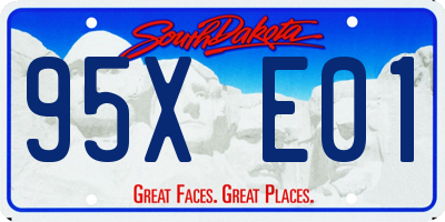 SD license plate 95XE01