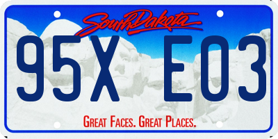 SD license plate 95XE03
