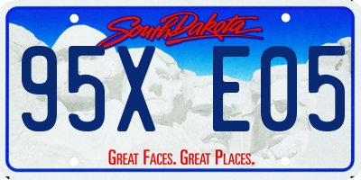 SD license plate 95XE05