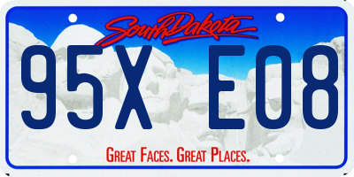 SD license plate 95XE08