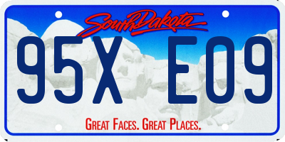 SD license plate 95XE09