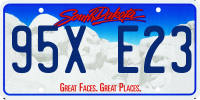 SD license plate 95XE23