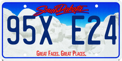 SD license plate 95XE24