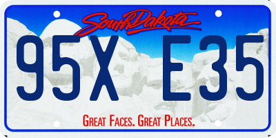 SD license plate 95XE35
