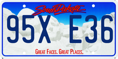 SD license plate 95XE36