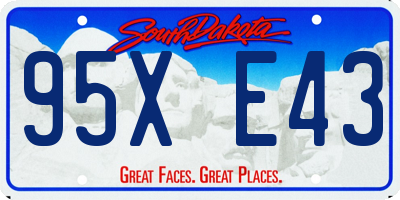 SD license plate 95XE43