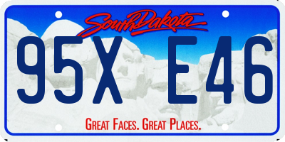 SD license plate 95XE46