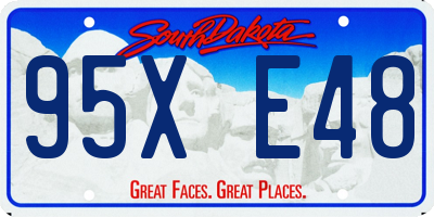 SD license plate 95XE48