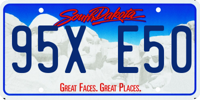 SD license plate 95XE50