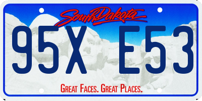 SD license plate 95XE53