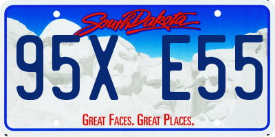 SD license plate 95XE55