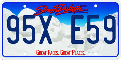 SD license plate 95XE59