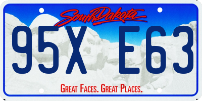 SD license plate 95XE63
