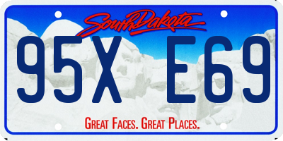 SD license plate 95XE69