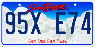 SD license plate 95XE74