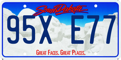 SD license plate 95XE77