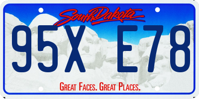 SD license plate 95XE78