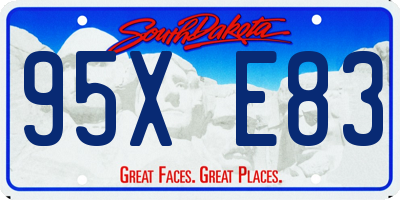 SD license plate 95XE83