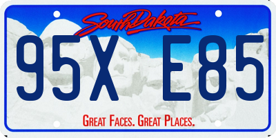 SD license plate 95XE85
