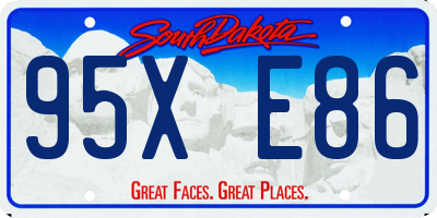 SD license plate 95XE86