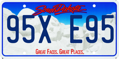 SD license plate 95XE95