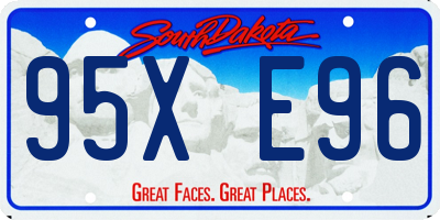 SD license plate 95XE96