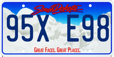 SD license plate 95XE98