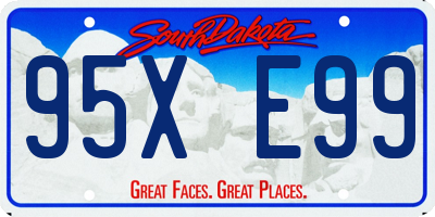SD license plate 95XE99