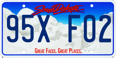 SD license plate 95XF02