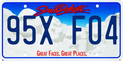 SD license plate 95XF04